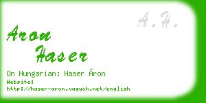 aron haser business card